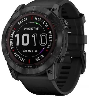 Смарт-часы Garmin Fenix 7x Sapphire Solar, черный