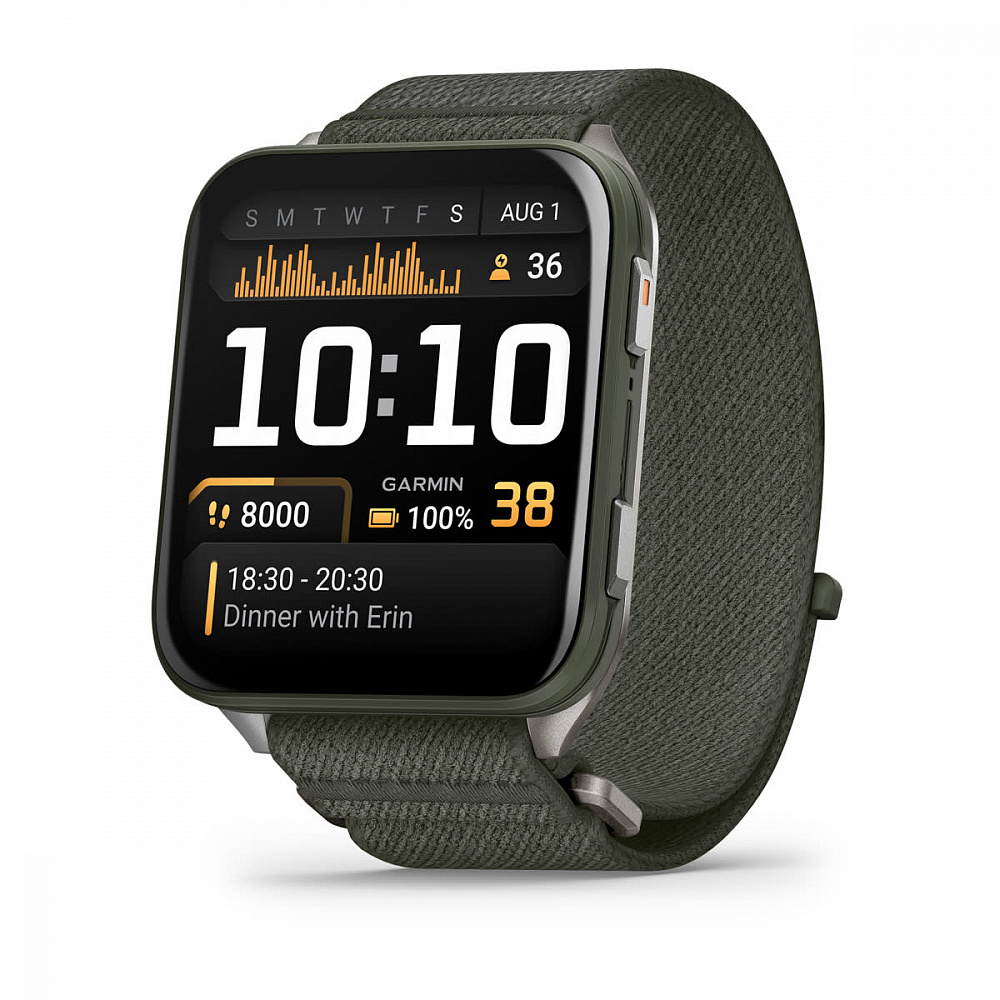 Смарт-часы Garmin Venu X1, темно-зеленый/серый