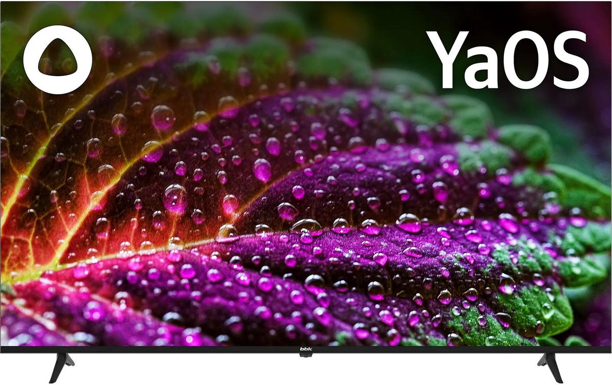 Телевизор 65" BBK 65LED-9220/UTS2C (B), 4K, 3840x2160, черный
