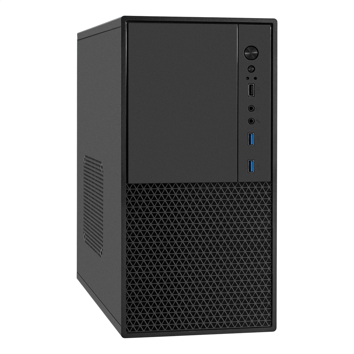 Корпус ExeGate BAA-308MU2-AA500, Mini-Tower, 500 Вт, черный