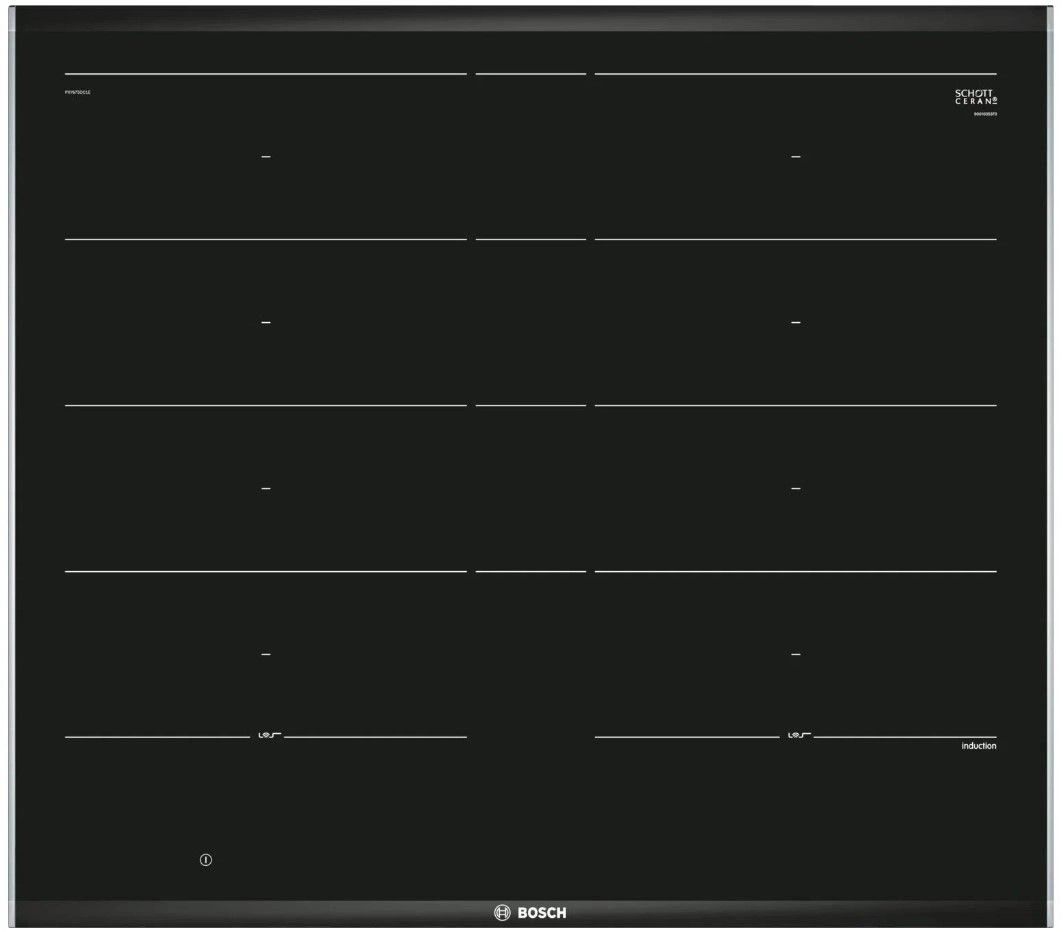 Индукционная варочная панель Bosch PXY675DC5Z, 4 конфорки, черный (PXY675DC5Z)