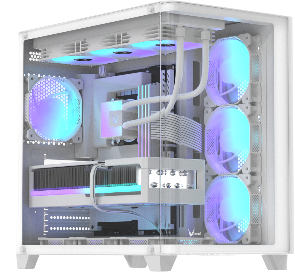 Корпус Formula V Crystal U2 Floe, Midi-Tower, без БП, белый