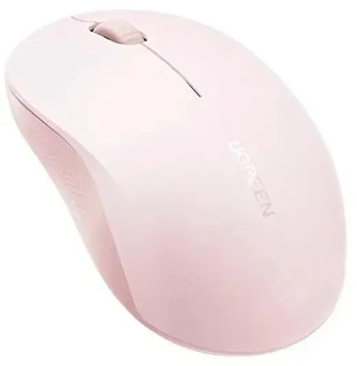 Мышь UGREEN M331, Bluetooth/Радиоканал/USB, розовый (65625)