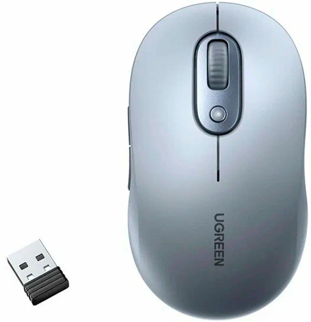 Мышь UGREEN M556, USB/Радиоканал, серый (75128)