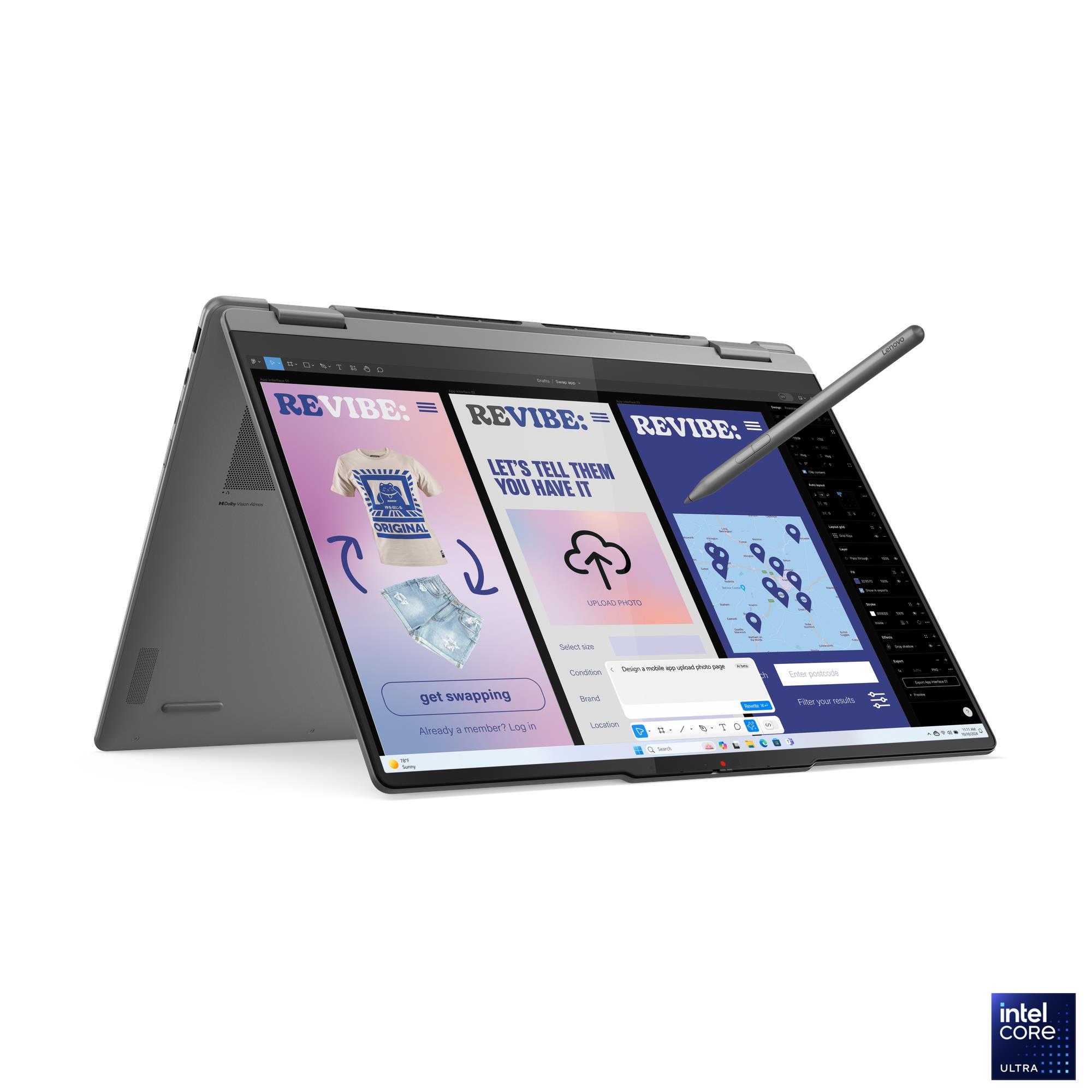 Ноутбук 16" Lenovo Yoga 7 2-in-1 16ILL10, серый (83JT0028RK)