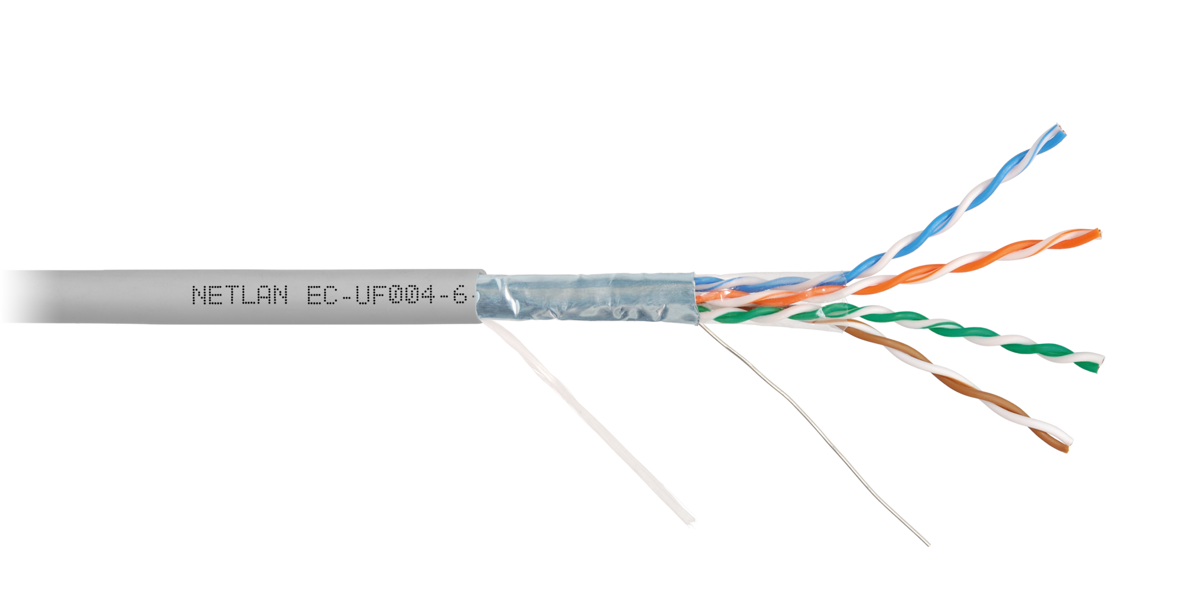 Витая пара NETLAN FTP кат.6 4 пары CU 305м. PVC (EC-UF004-6-PVC-GY)