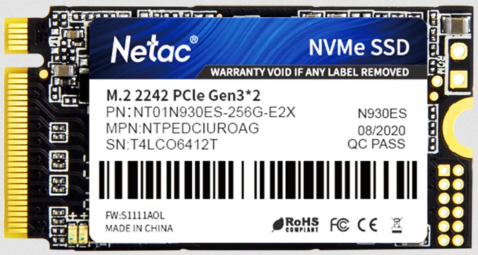 SSD Netac N930ES 256Gb M.2 (NT01N930ES-256G-E2X)