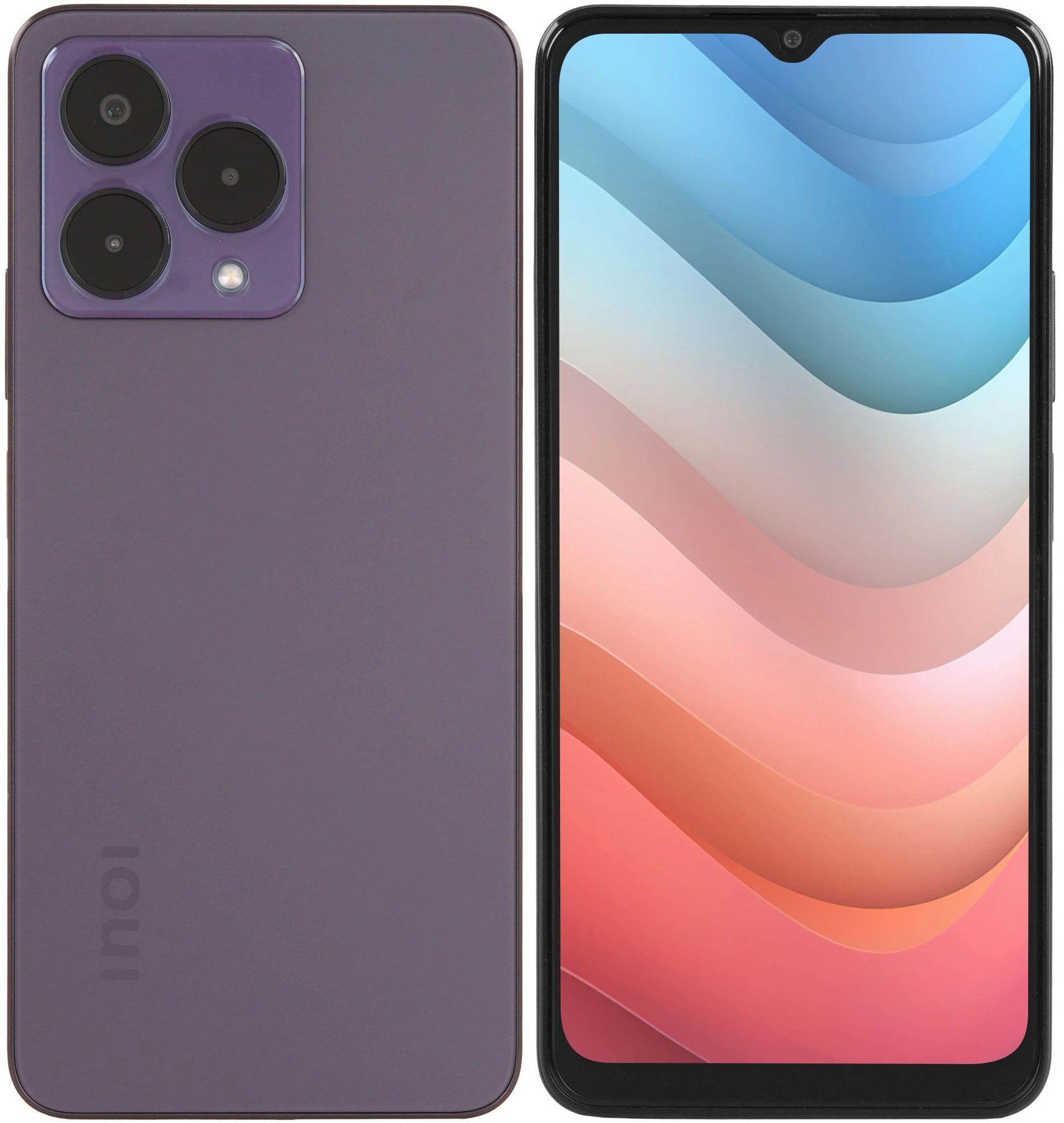 

Смартфон INOI A54, 6.75" 1600x720 IPS, MediaTek Helio G88, 4Gb RAM, 128Gb, 3G/4G, NFC, Wi-Fi, BT, 3xCam, 2-Sim, 5000 мА⋅ч, USB Type-C, Android 13, фиолетовый (A540), A54