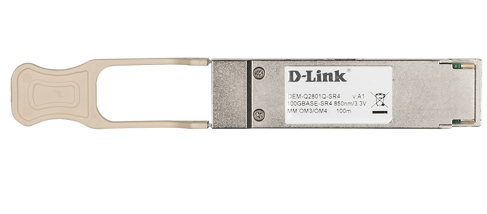 Модуль QSFP28 D-Link DEM-Q2801Q-SR4/A1A, до 100 м, одинарный (DEM-Q2801Q-SR4/A1A)