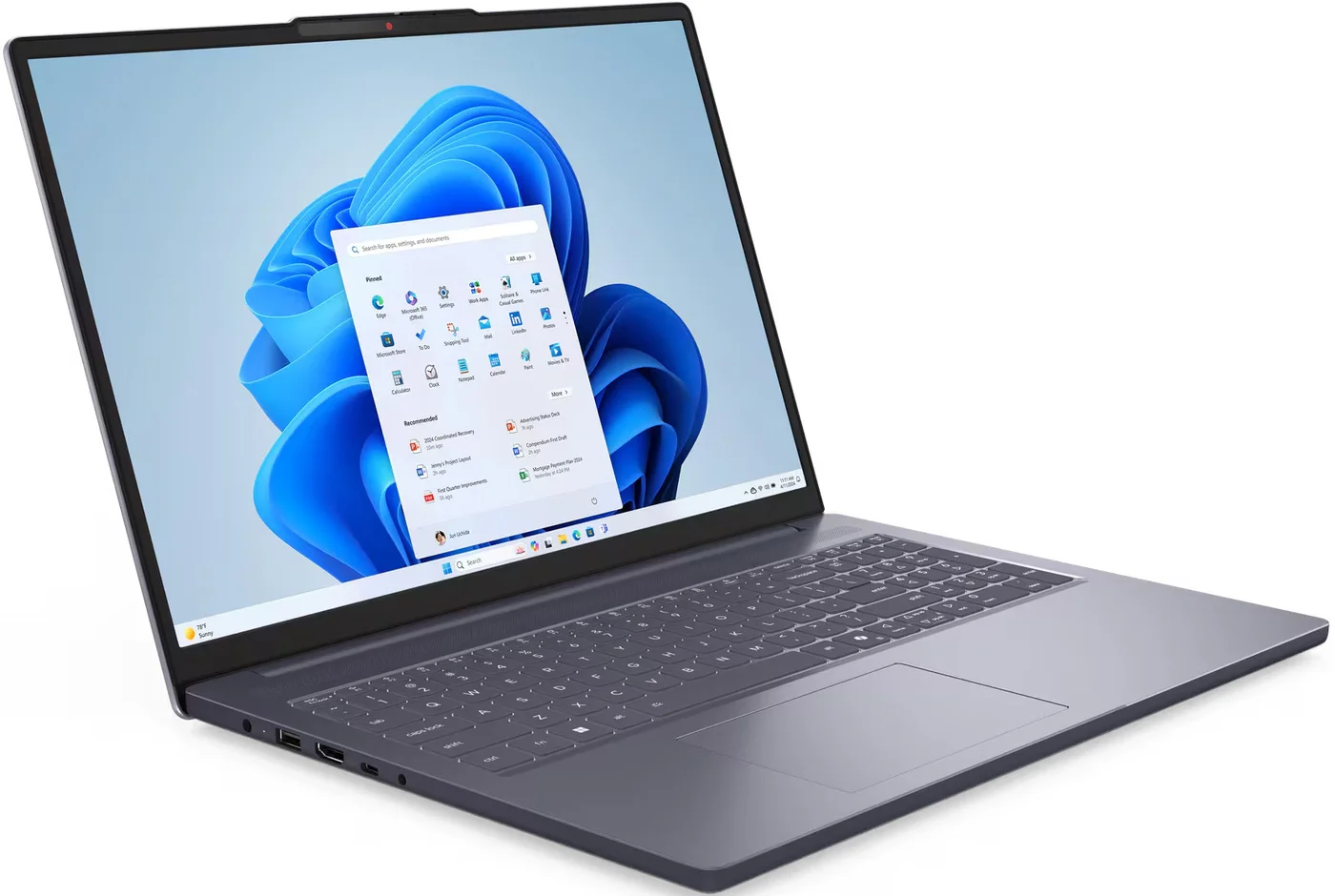 Ноутбук 16" Lenovo IdeaPad Slim 3 16AHP10, серый (83KB000DRK)