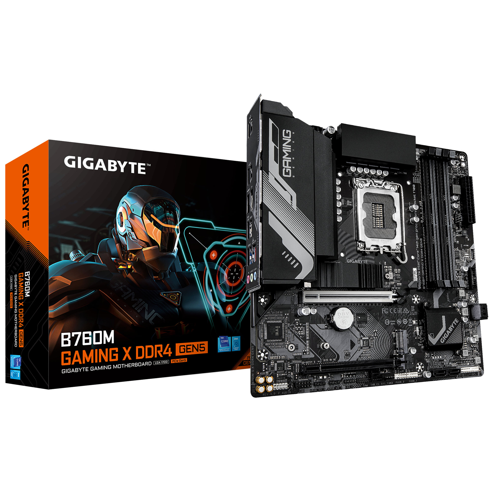 Материнская плата GIGABYTE B760M GAMING X DDR4 GEN5, Socket1700, Intel B760, mATX