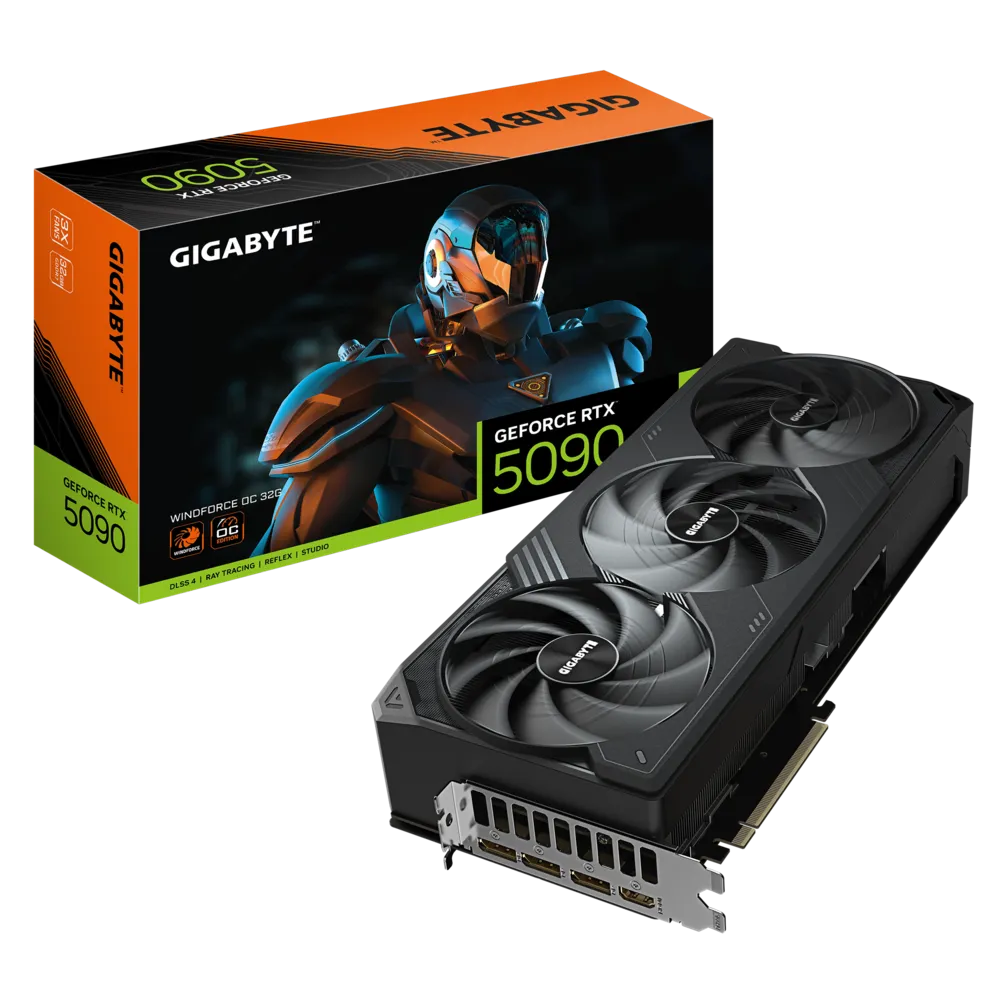 Видеокарта GIGABYTE NVIDIA GeForce RTX 5090 WINDFORCE OC, 32Gb GDDR7