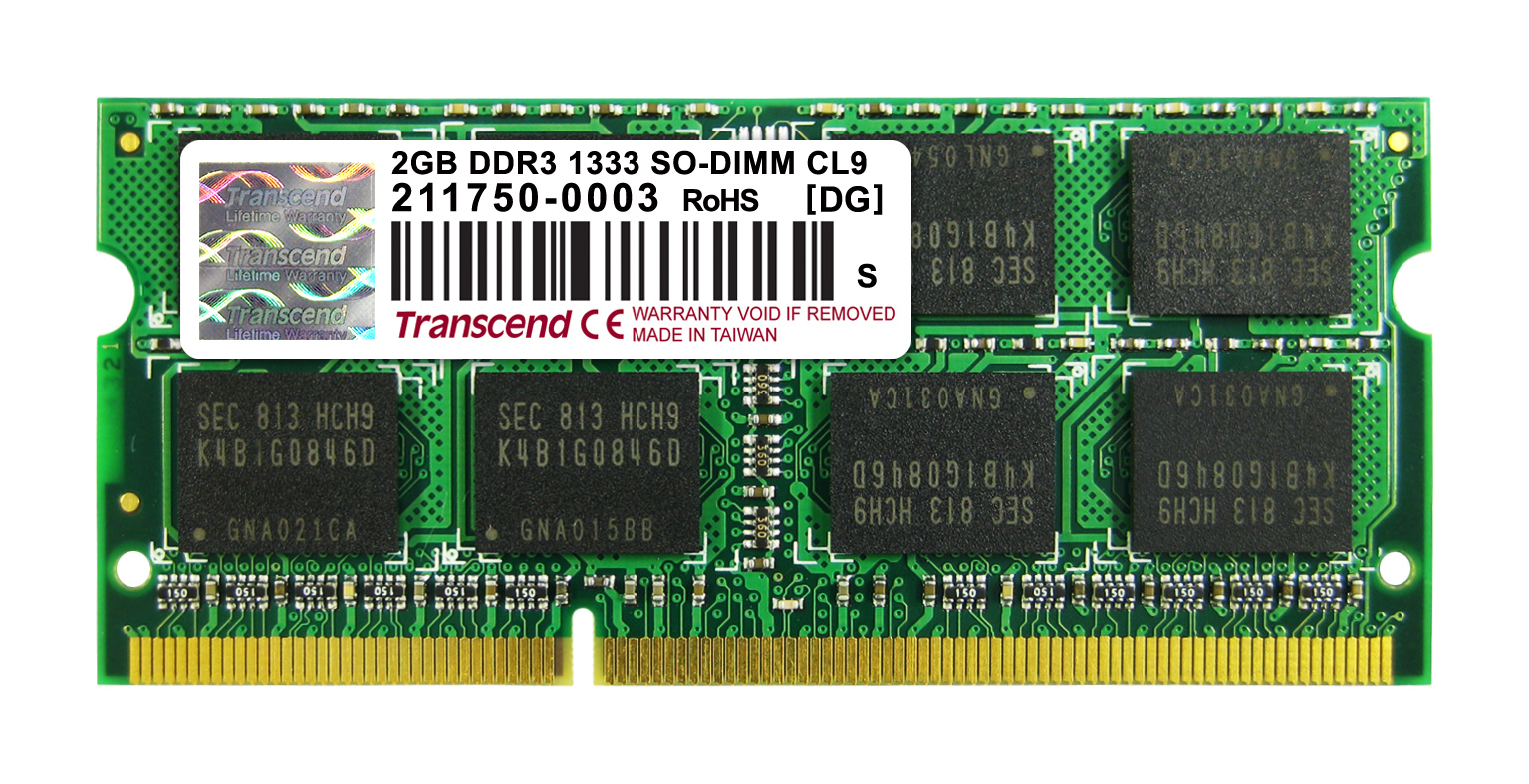 Память DDR3 SODIMM 2Gb, 1333MHz Transcend (TS256MSK64V3U)