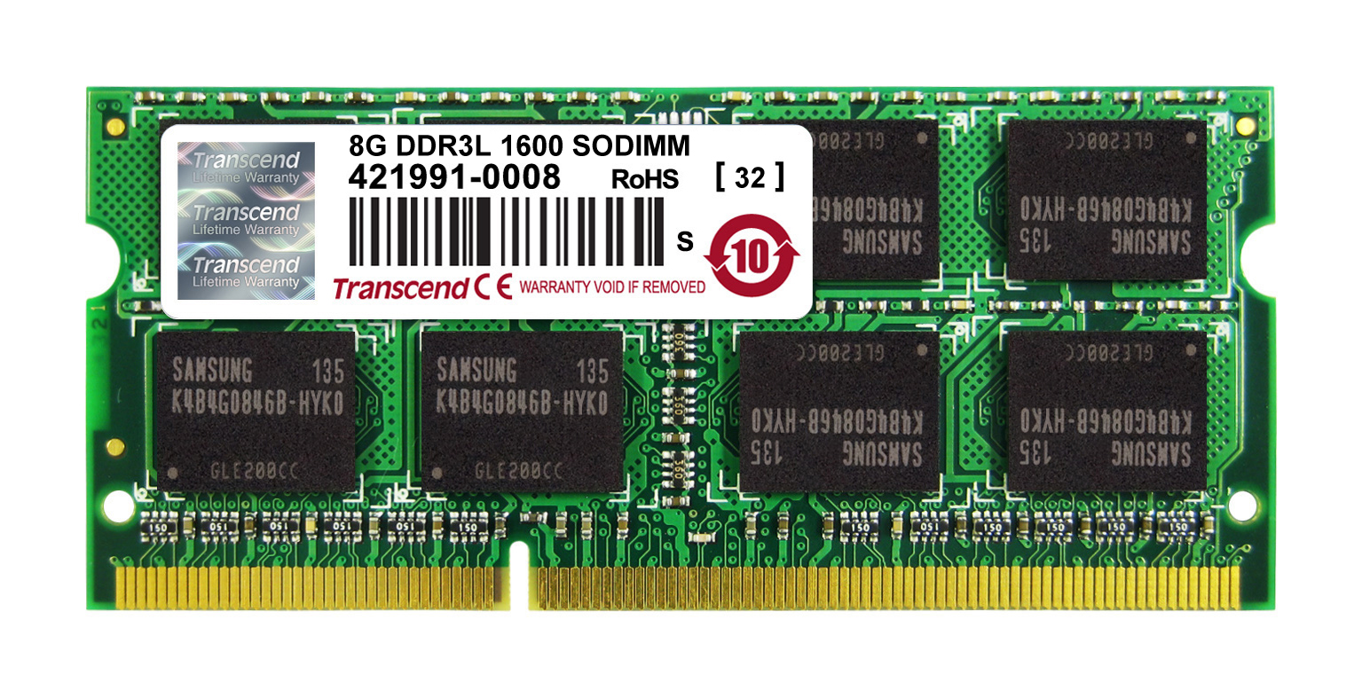 

Память DDR3L SODIMM 8Gb, 1600MHz, CL11, 1.35 В, Transcend (TS1GSK64W6H), TS1GSK64W6H
