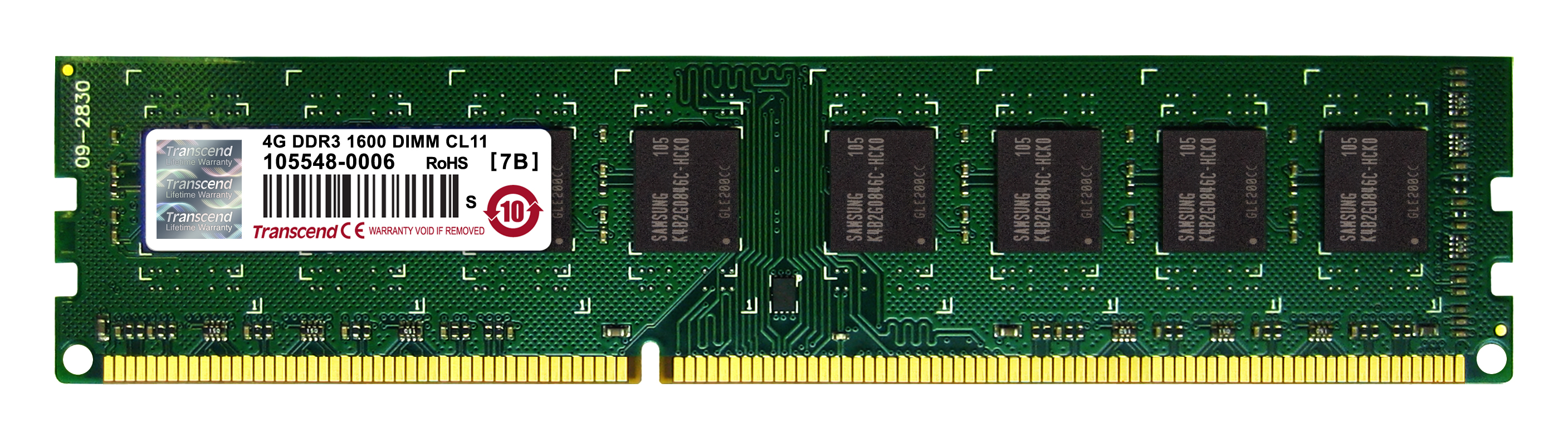 

Память DDR3 DIMM 4Gb, 1600MHz, CL11, 1.5V Transcend (TS512MLK64V6N), TS512MLK64V6N