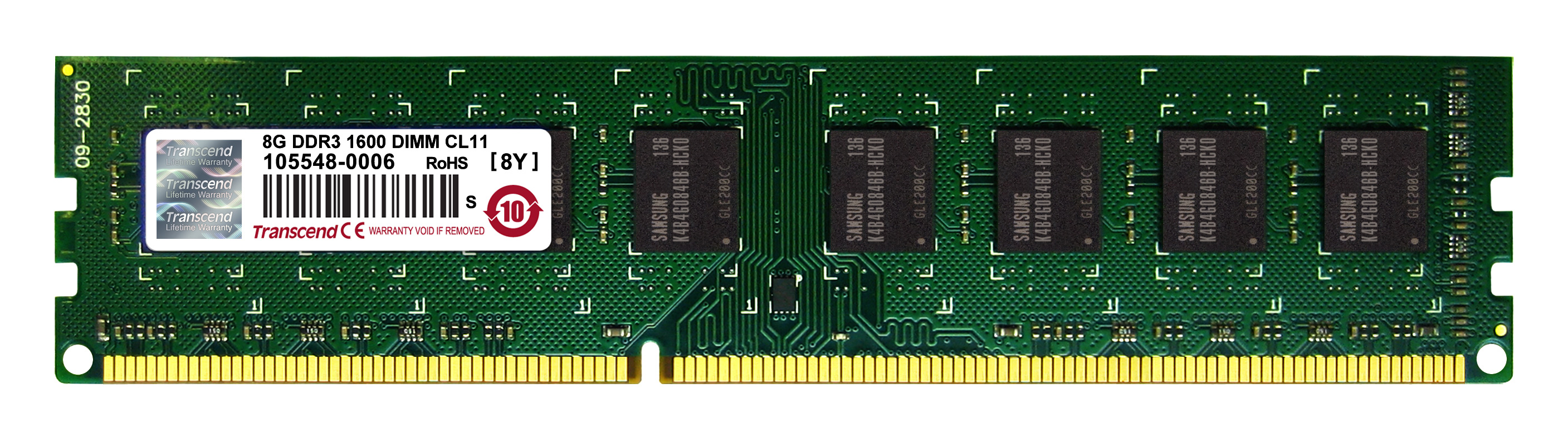 Память DDR3 DIMM 8Gb, 1600MHz Transcend (TS1GLK64V6H)