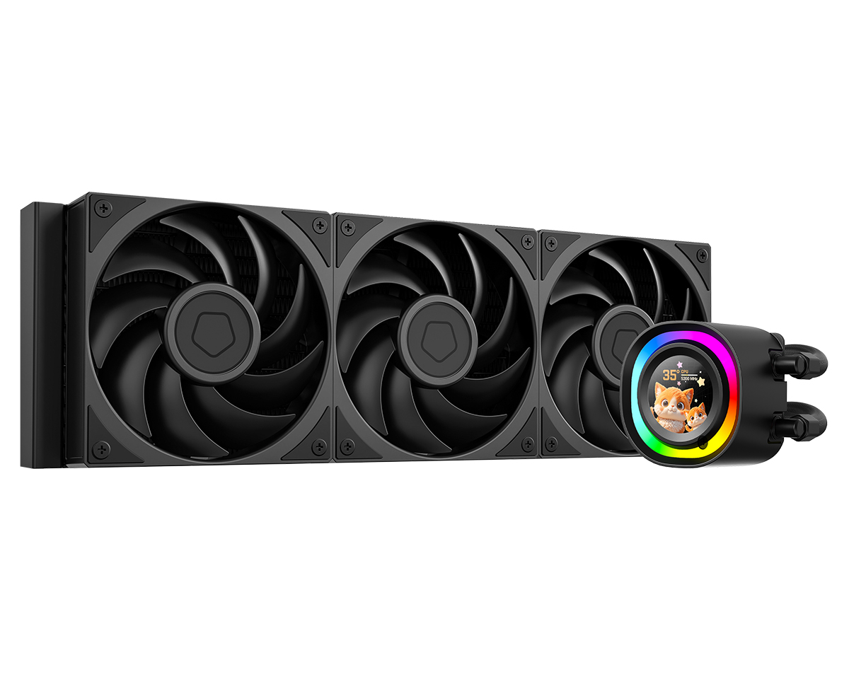 Жидкостное охлаждение ID-COOLING FX360 LCD PE, 350 Вт, 3x120 мм