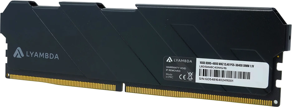 Память DDR5 DIMM 16Gb, 4800MHz Lyambda (LRD5M48C40N1G/16)