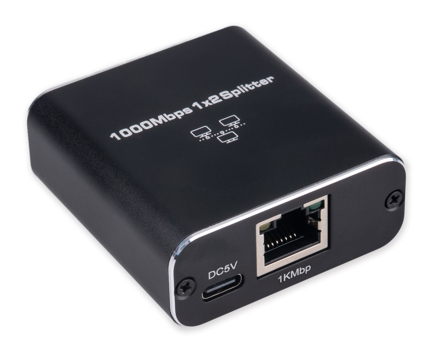 Разветвитель RJ-45/2xRJ-45 Cablexpert NCA-SP-03, черный (NCA-SP-03)
