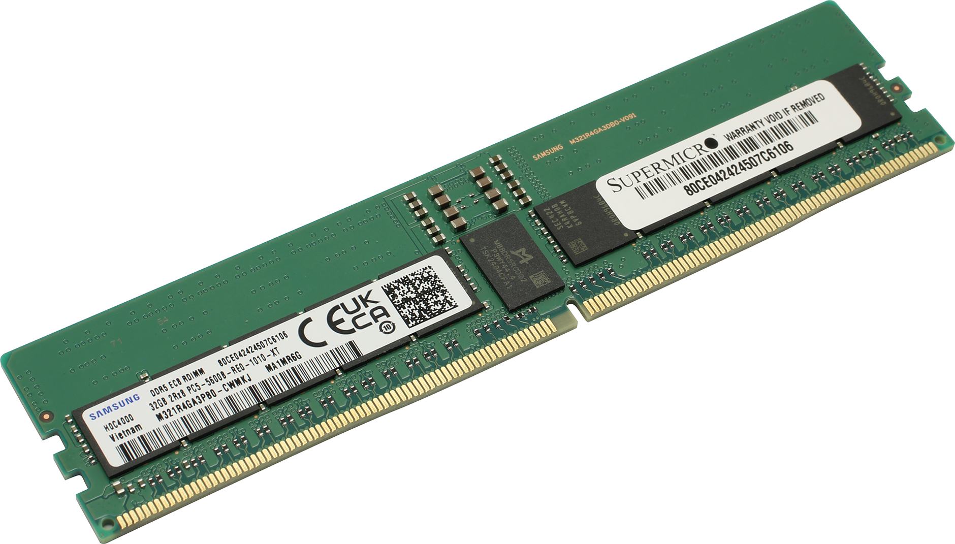 Память DDR5 RDIMM 32Gb Supermicro (MEM-DR532MD-ER56)