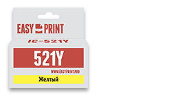 

Картридж EasyPrint IC-CLI521Y ( CLI521Y) для Canon PIXMA iP4700/MP540/620/980/MX860, желтый, с чипом