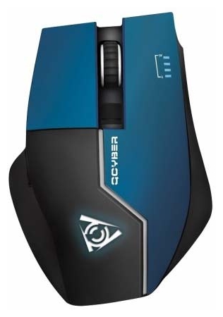 Мышь проводная Qcyber ZORG BLUE, 8200dpi, оптическая лазерная, USB, синий