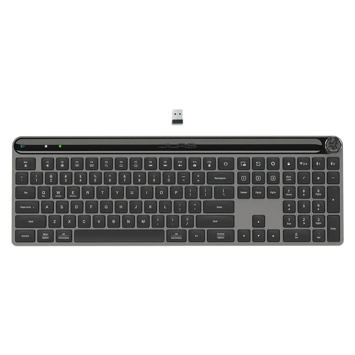 Клавиатура Jlab Epic Keyboard, Bluetooth/Радиоканал/USB, черный (IEUKEPICKEYRBLK4)
