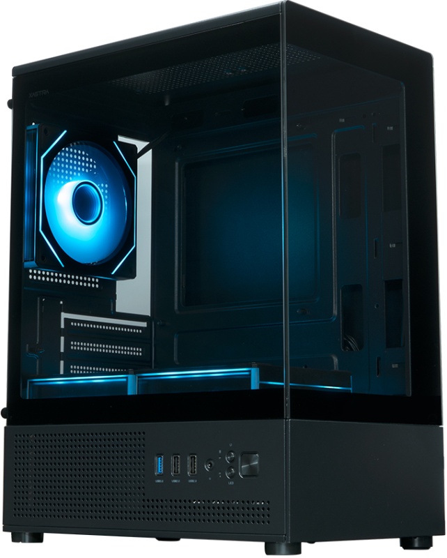 Корпус XASTRA Q300M 3ARGB-C6, Mini-Tower, без БП, черный