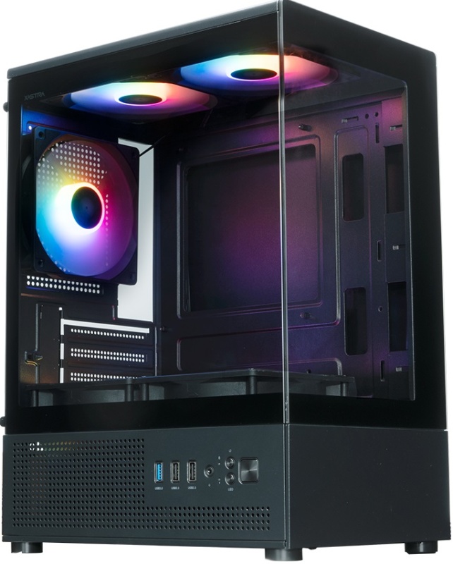 Корпус XASTRA Q300M 5ARGB-C6, Mini-Tower, без БП, черный