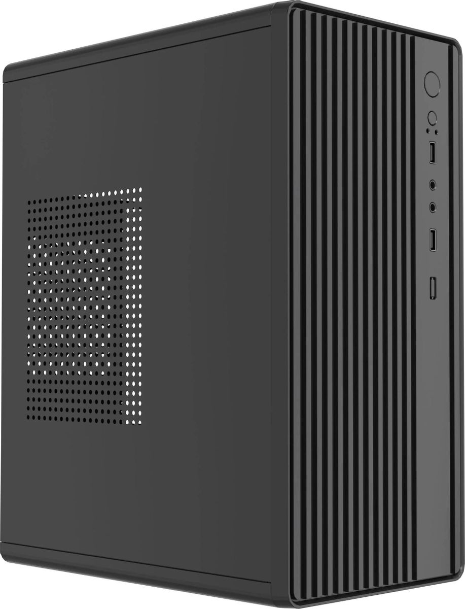 Корпус ACCORD ACC M258-01B, Mini-Tower, без БП, черный