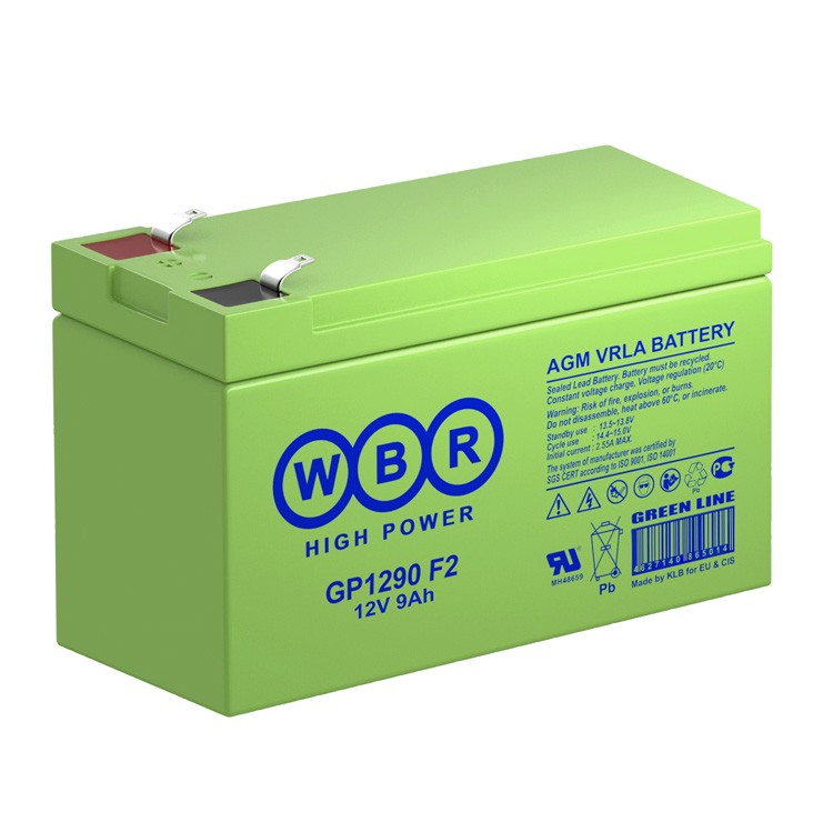 Аккумуляторная батарея для ИБП WBR GP1290 F2, 12V, 9Ah
