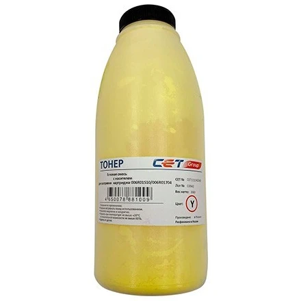 Тонер CET CE08Y, бутыль 360 г, желтый