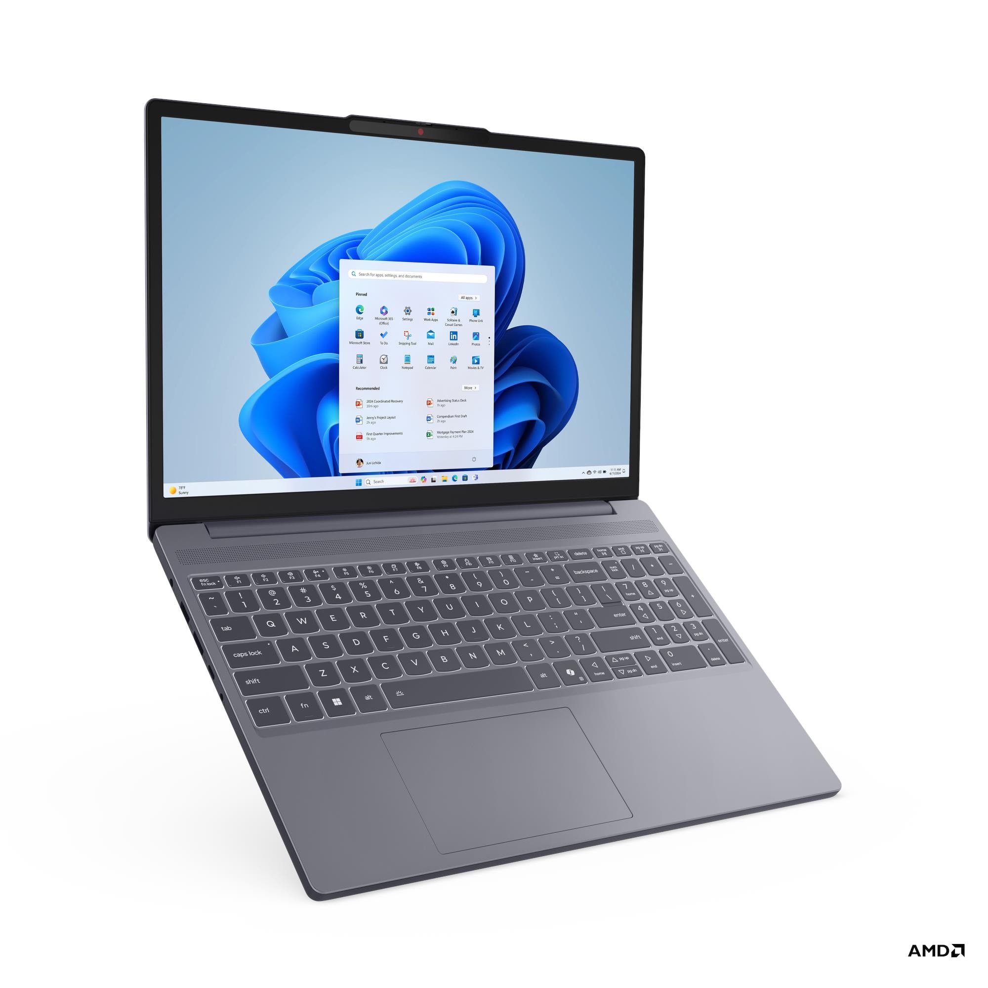 Ноутбук 15.3" Lenovo IdeaPad Slim 3 15ARP10, серый (83K7000XRK)