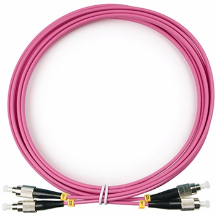 Патч-корд оптический Vimcom многомодовый, двойной, 1 м (DPC-MM50(OM4)-LSZH-2.0-FC-FC-1)