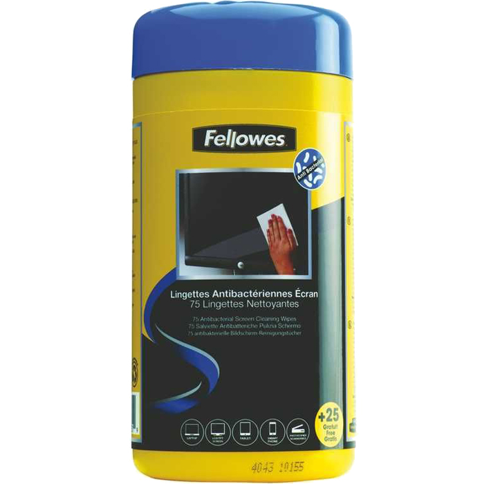 

Салфетки влажные антибактериальные 100шт. для экранов FS-22117 Fellowes, FS-22117