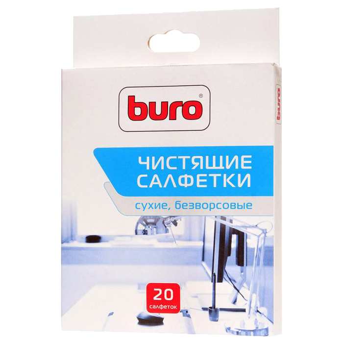 

Салфетки сухие 20шт. для поверхностей BU-UDRY Buro, BU-UDRY