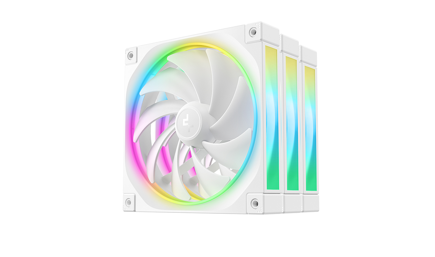Комплект вентиляторов Deepcool FL14 WH 3 IN 1, 140 мм, 3шт (R-FL14-WHAPN3-G)