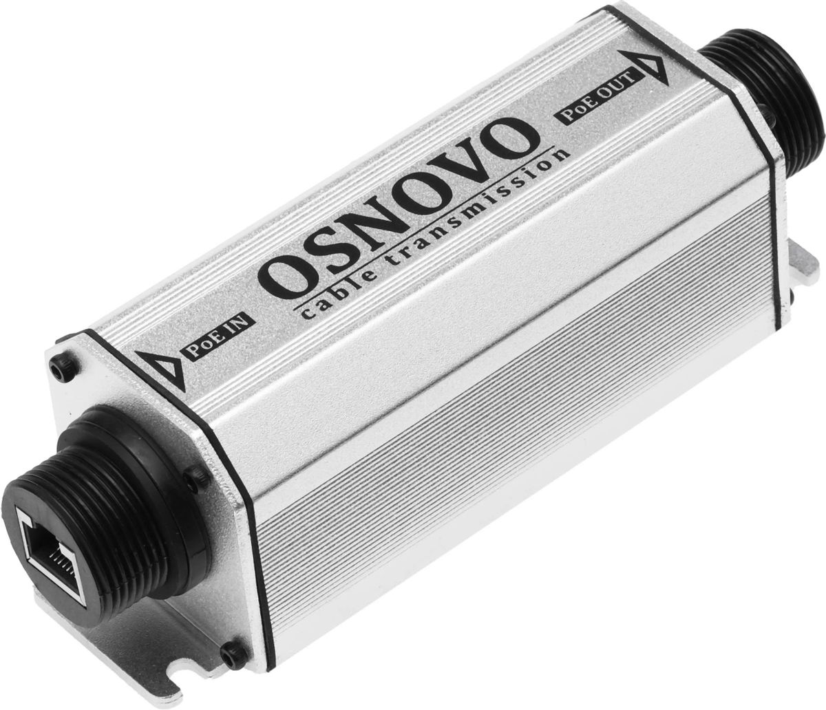 

PoE-удлинитель Osnovo E-PoE/1W, 802.3af/802.3at, до 100 м, 100 Мбит/с, 22 Вт (13916), Carrier POE Adapter