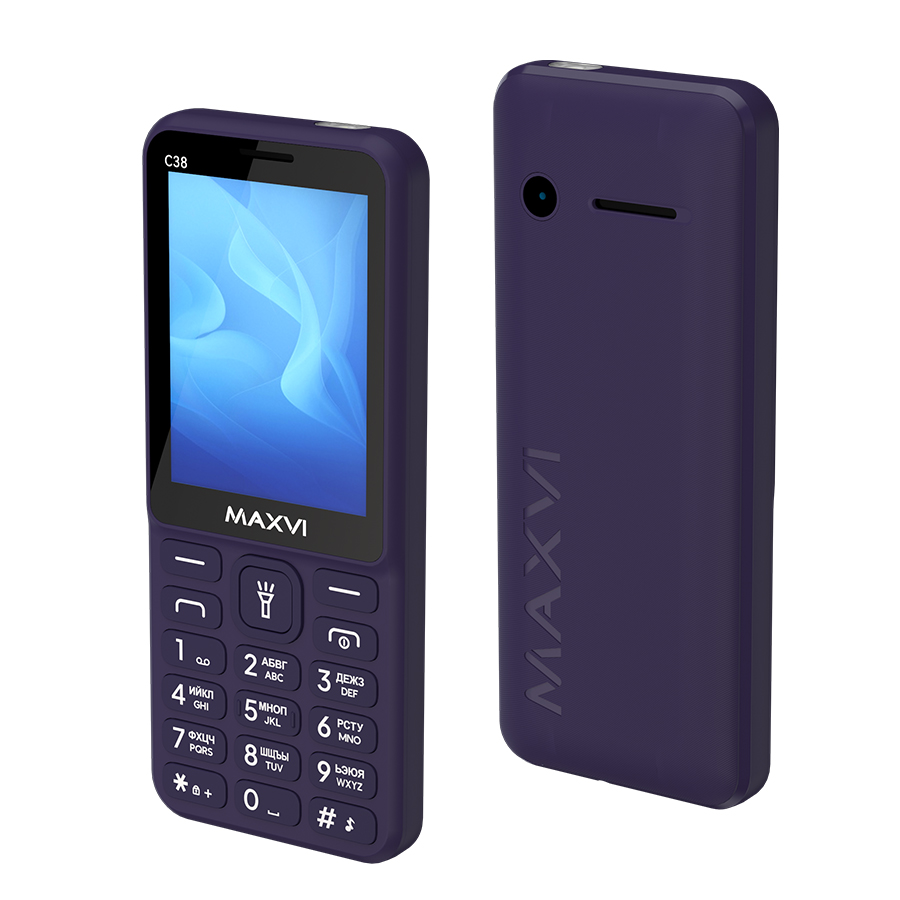 Мобильный телефон MAXVI C38 фиолетовый