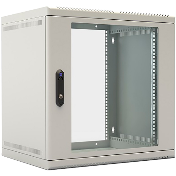 

Шкаф телекоммуникационный настенный 12U 600x650 мм, стекло, серый, в сборе, ЦМО ШРН ШРН-12.650 (30144246706), ШРН-12.650