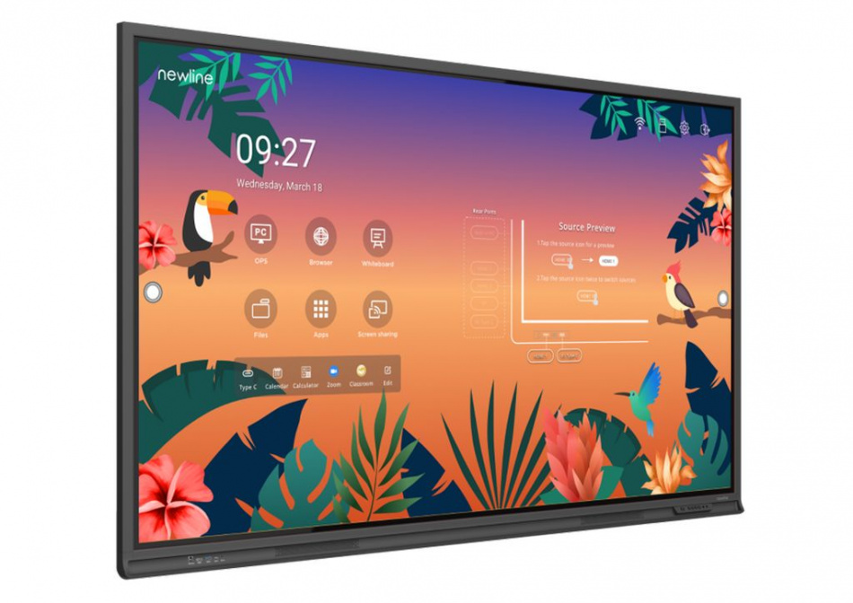 Интерактивная панель 86" NewLine TT-8623QAS, 4K, 3840x2160