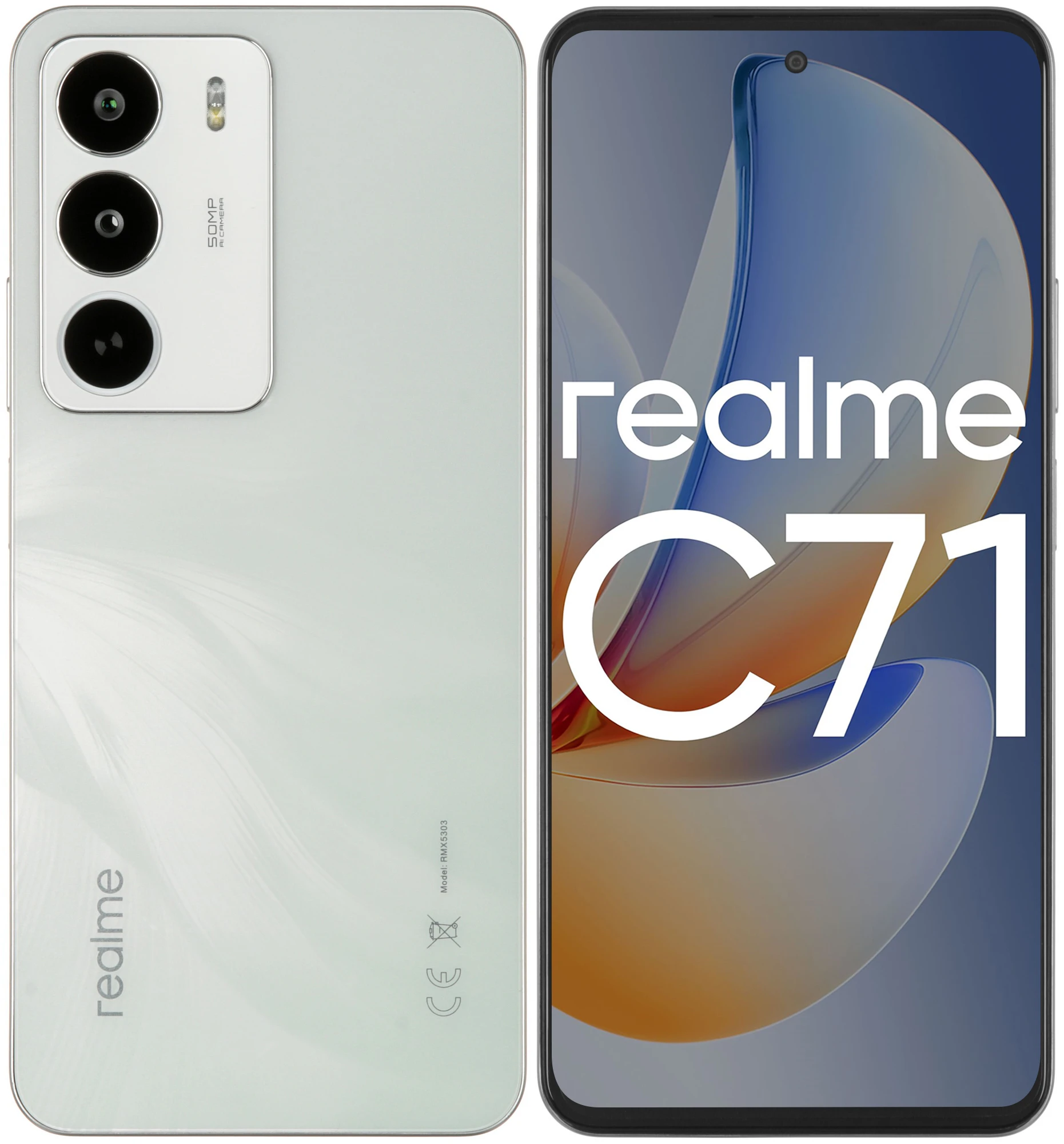 Смартфон Realme C71 8Gb/256Gb белый (RMX5303/6941764467132