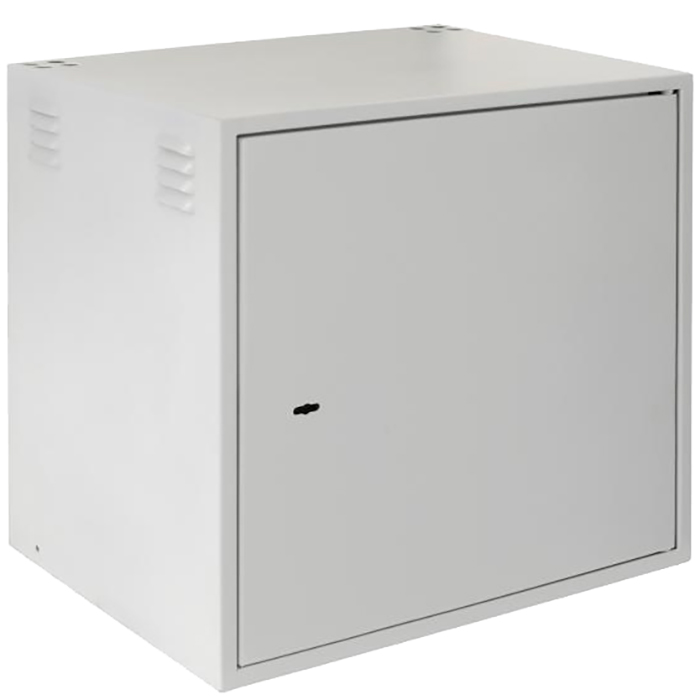 Шкаф телекоммуникационный настенный 12U 600x450 мм, металл, серый, антивандальный, в сборе, NETLAN EC-WS-126045-GY