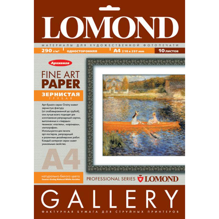 Фотобумага A4, 10 листов, Lomond