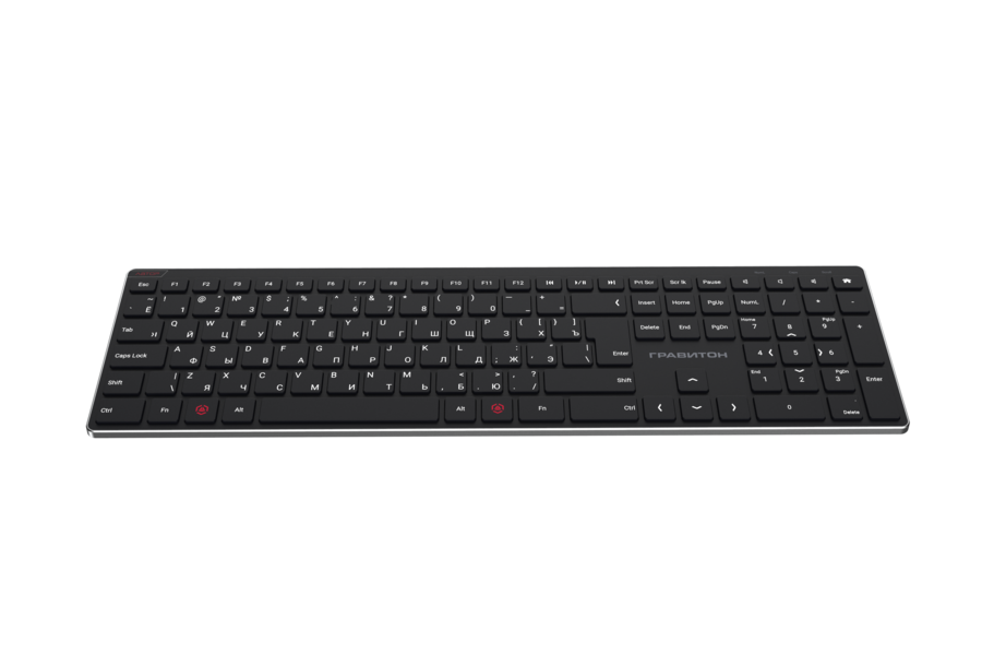 Клавиатура Гравитон KV-3, Bluetooth/Радиоканал, черный (KV-3)