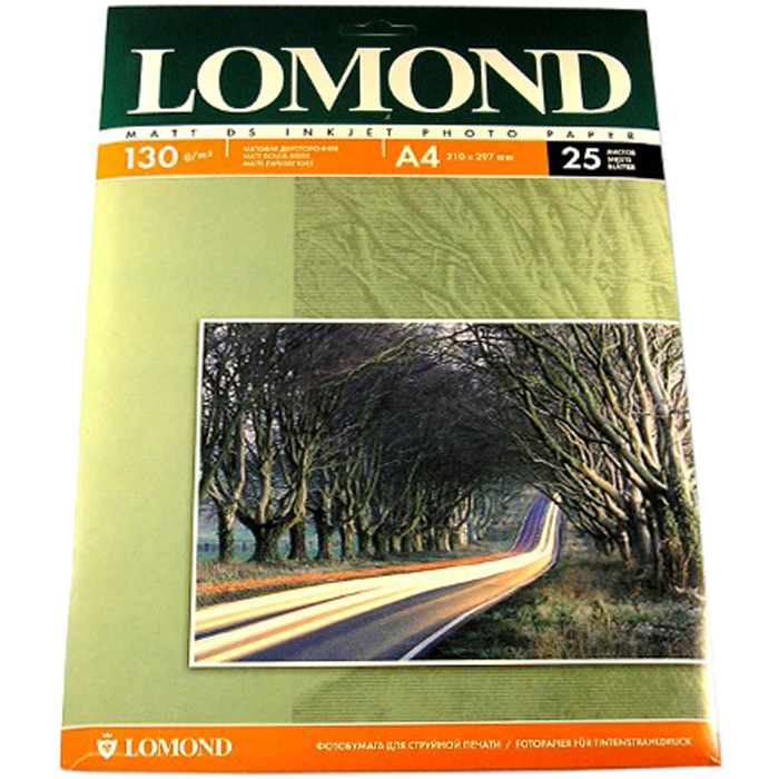 Фотобумага A4 матовая, 25 листов, Lomond