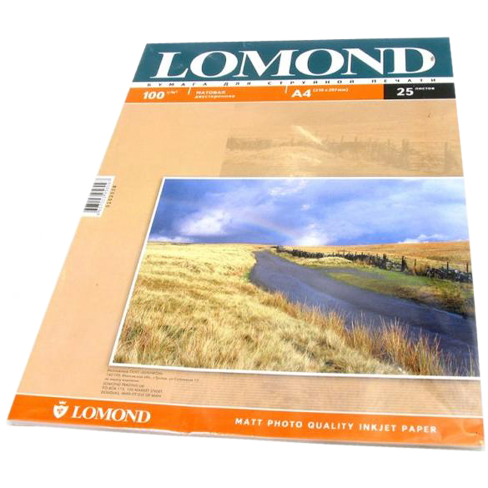 Фотобумага A4 матовая, 25 листов, Lomond