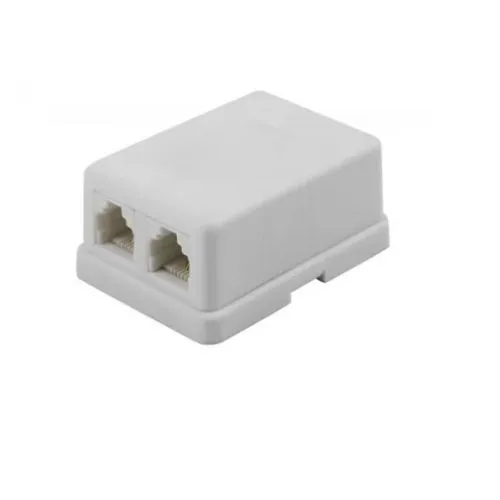 Розетка RJ-11+RJ-11 открытый монтаж, Filum (FL-TA-SOCKET-2)