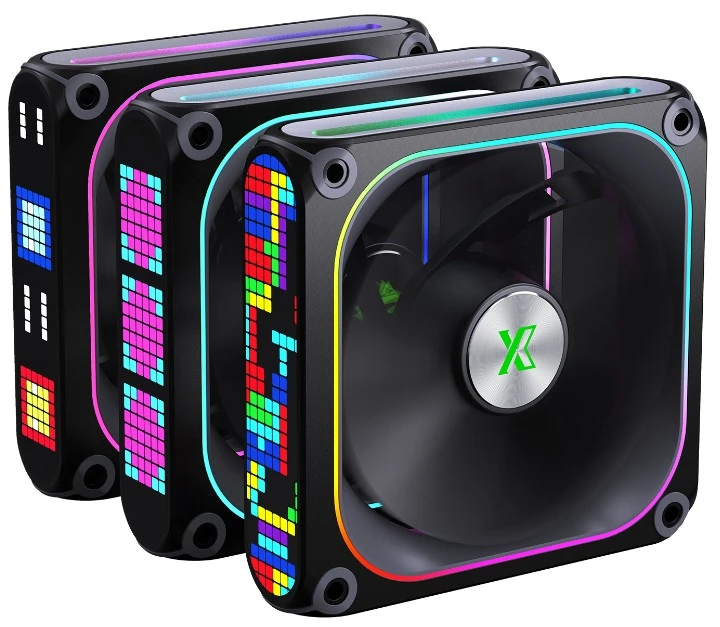 

Комплект вентиляторов XASTRA FZ120, 120 мм, 2200rpm, 33.9 дБ, 4-pin PWM, 3шт, черный, ARGB подсветка (FZ120-3BA-CXX-GL), FZ120