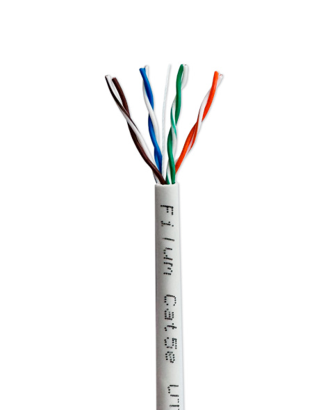 Витая пара Filum UTP кат.5e 4 пары CU 305м. PVC (FL-LITE-5E-UUTP4-24AWG-PVC-305-GY)